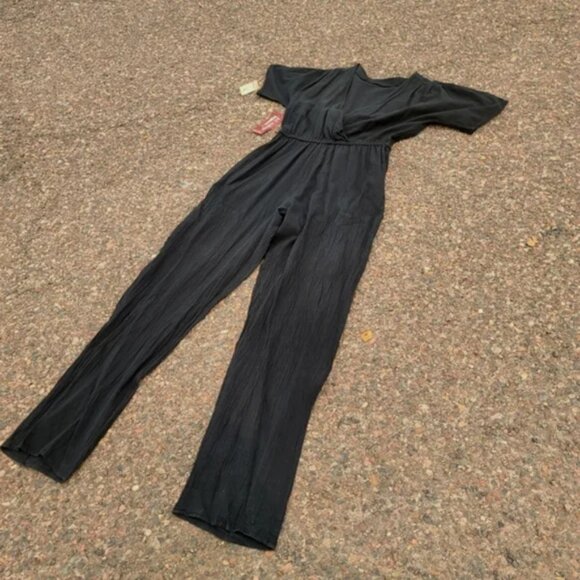 VINTAGE BLOOMINGDALES AC GAUZE begauze Jumpsuit Highwaisted Pants L Deadstock - Picture 14 of 15